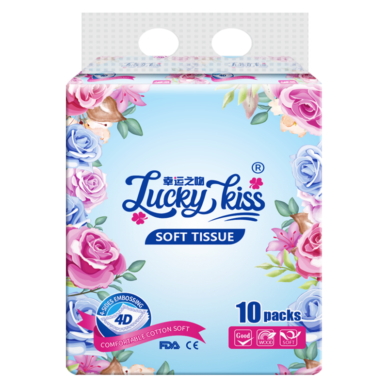 幸运之吻白色抽纸